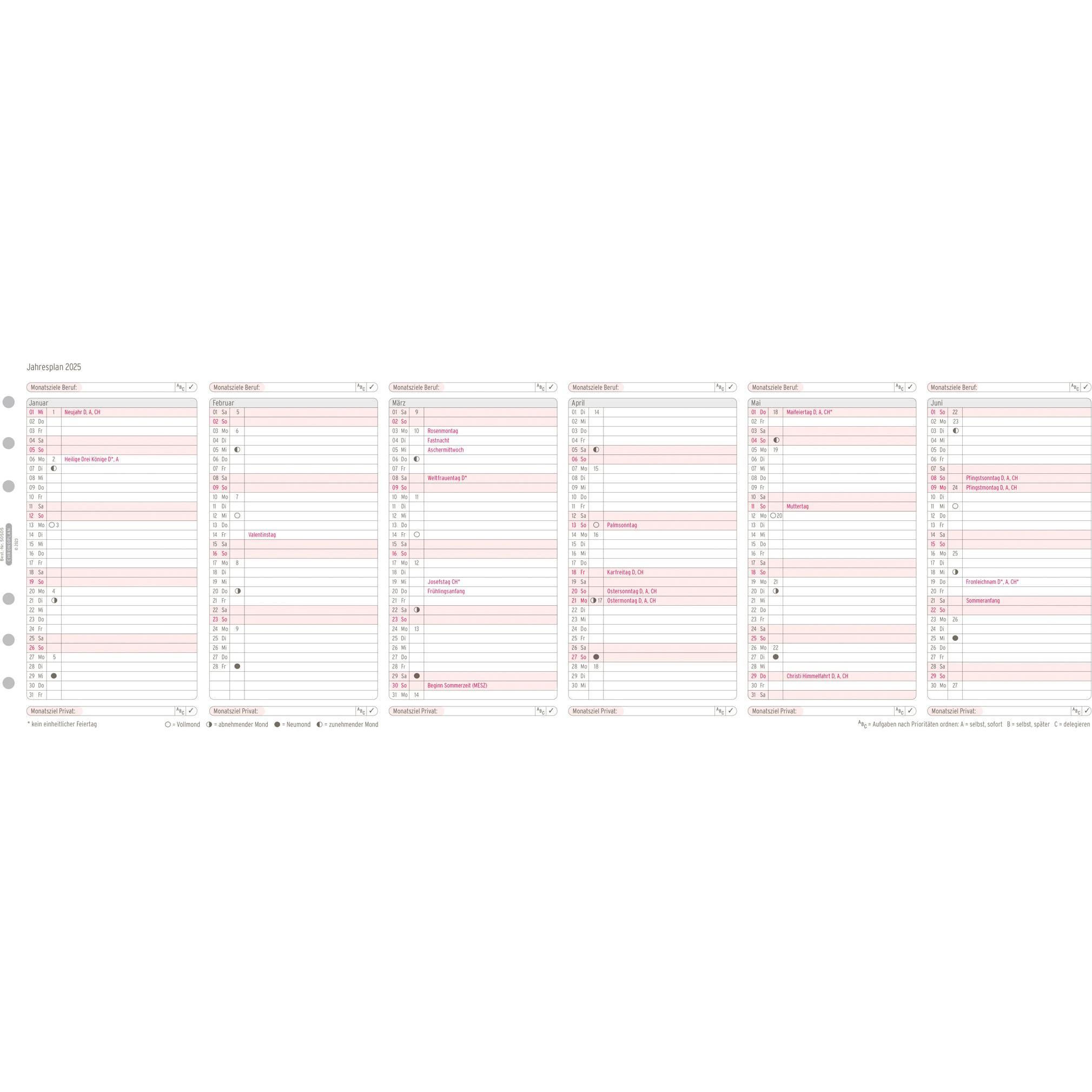Thumbnail - Chronoplan, Agenda, Jahresplan Midi 2025