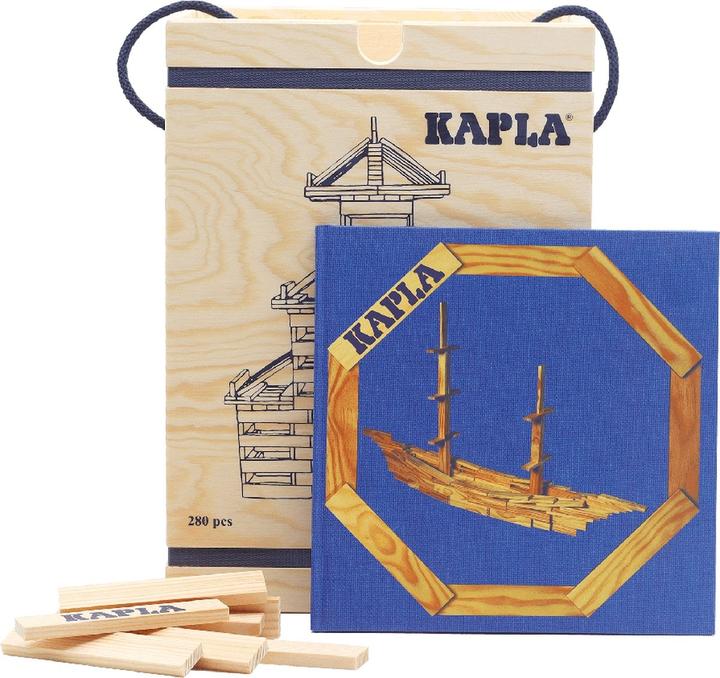 Produktbild Kapla - Blank - Constructiespeelgoed - Blauw Voorbeeldboek - 280 Plankjes