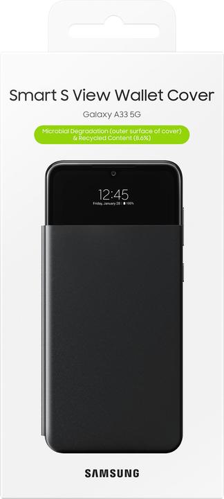 Productafbeelding Samsung EA516PBE S View Portemonnee Cover voor Galaxy A33 5G Zwart (Zwart) (Samsung Galaxy A33 5G)