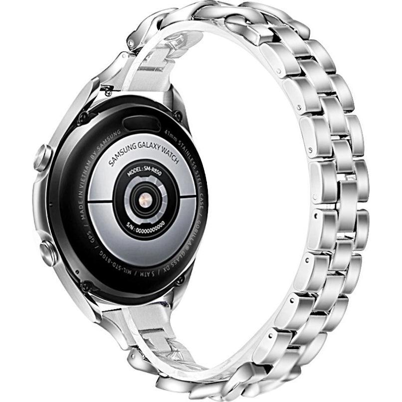 Cover-Discount 20mm Edelstahl Armband silber (20 mm, Edelstahl, Galaxy Watch3 (41mm)), Uhrenarmband, Silber