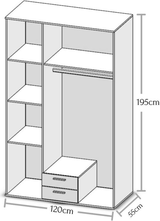 Actual product image Pol-Power Karl (120 x 55 x 195 cm)
