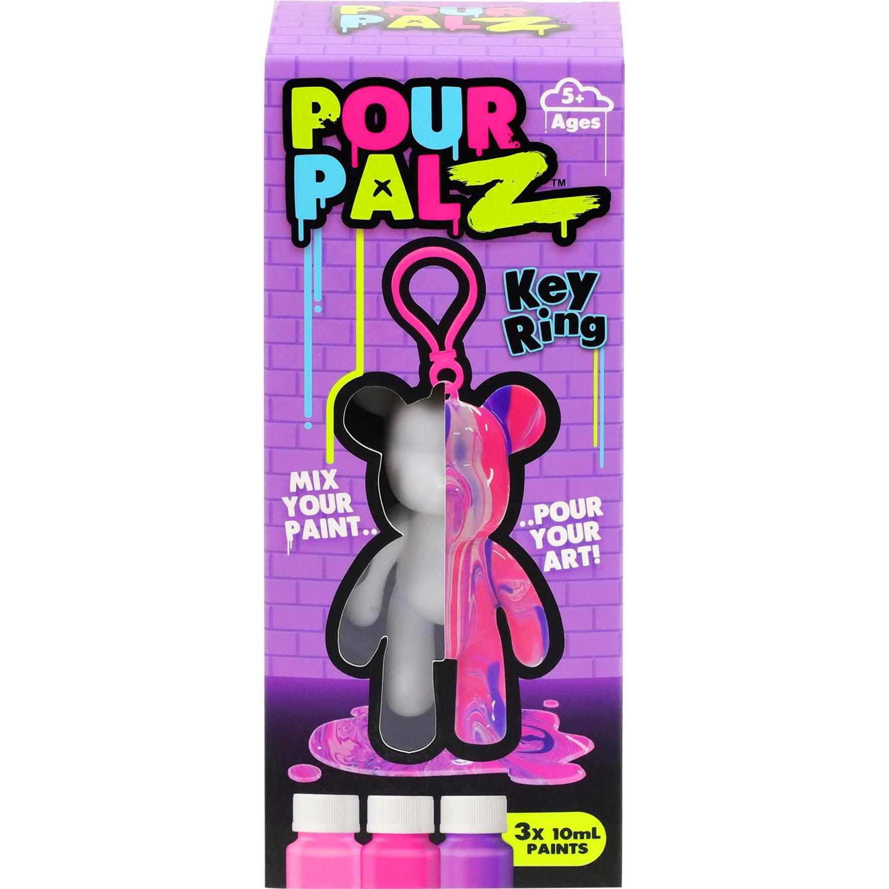 Pour Palz DIY Mini Paint Bear w/keychain, ast.4, CDU