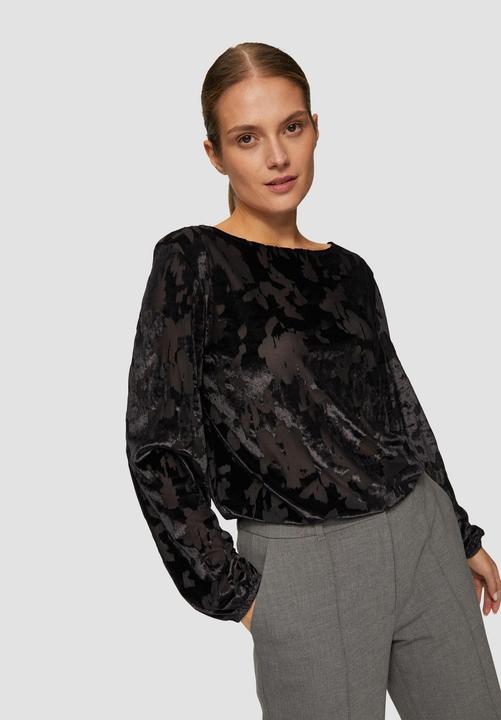 Produktbild S.Oliver T-Shirt Transparentes Samt-Longsleeve mit All-over-Muster (34)