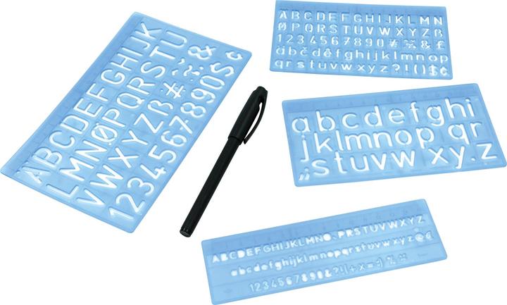 Produktbild Wedo Schriftschablonen Set (11.80 cm)