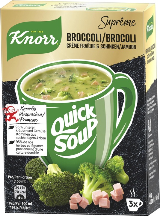 Immagine prodotto Knorr Broccoli con crème fraîche e prosciutto crudo