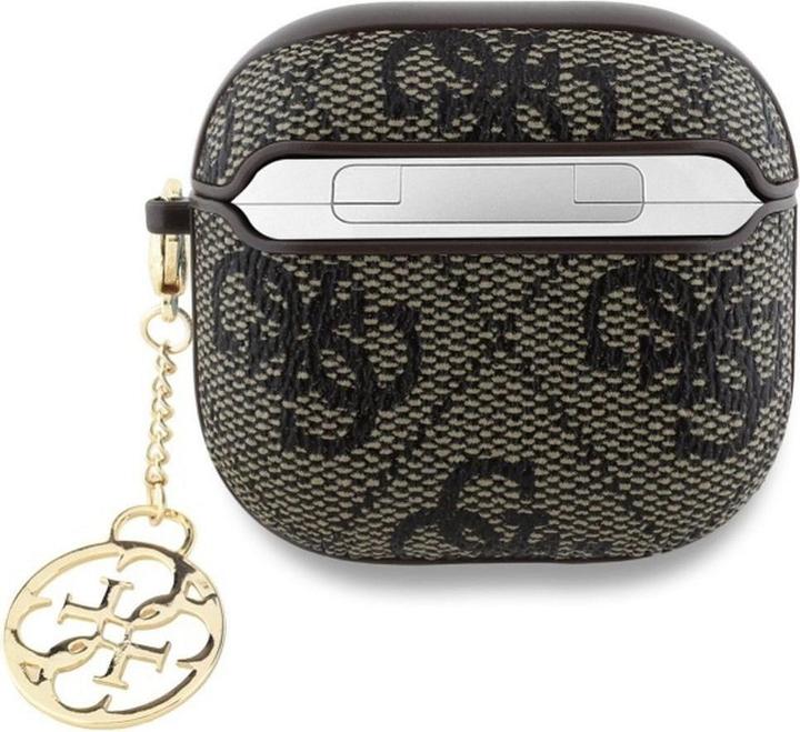 Produktbild Guess 4G Charm Collection Cover für Apple Airpods 4 - brown (Kopfhörer Hülle)