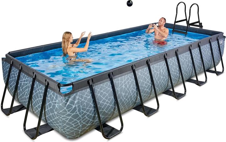 Image du produit Exit Piscine à cadre Premium rectangulaire 540x250x100 cm avec pompe de filtration à sable (540 x 250 x 100 cm)