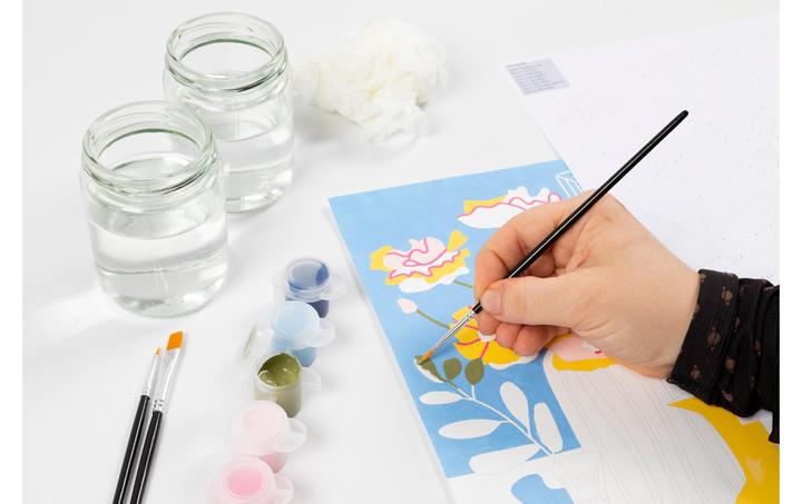 Image du produit Creativ Company Bastelfarbe Malen nach Zahlen mit Acrylfarben 4 Stück