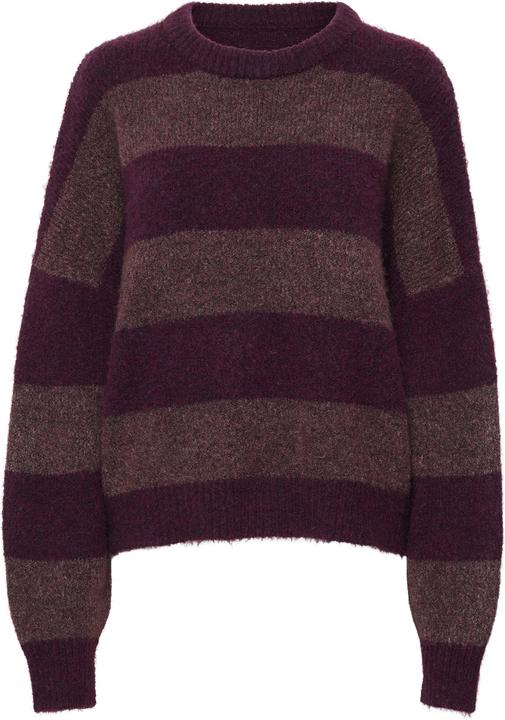 Wine, rose brown mélange stripe