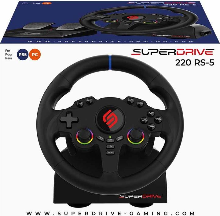 Actual product image Subsonic Superdrive 220 RS-5 (PC, PS4, PS5, Switch, Switch 2, Xbox One S, Xbox Series S, Xbox Series X)