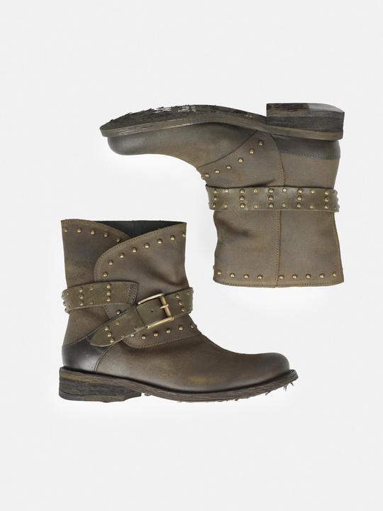 Image du produit Felmini GREDO D905 Bottes de motard avec rivets décoratifs le long de la tige et sangles à boucles, avec un (36)