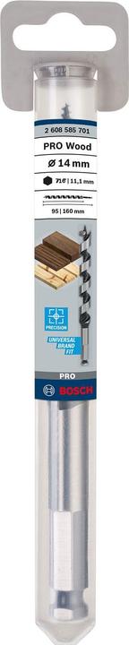 Produktbild Bosch Professional Zubehör PRO Wood Holzschlangenbohrer, 14 x 95 x 160 mm (11.1 mm)