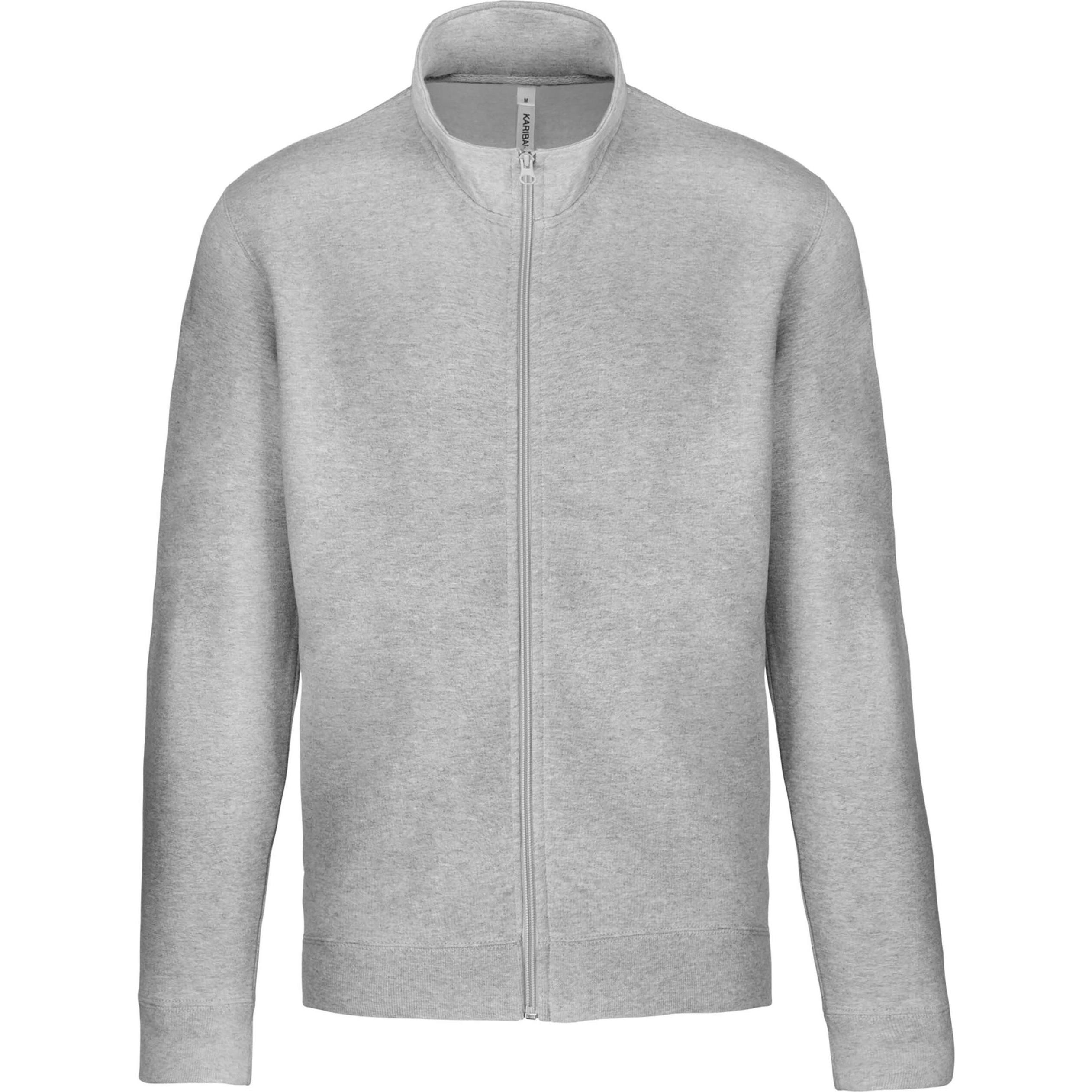 Kariban, Herren, Jacke, Molleton gratté Zippée (XS), Grau, XS