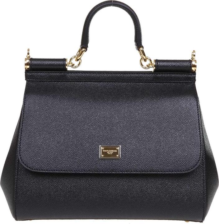 Image du produit Dolce & Gabbana medium sicily bag in dauphine leather color black