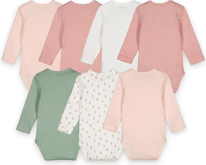 Actual product image La Redoute Collections 7-Pack Bodysuits with Long Sleeves (94)