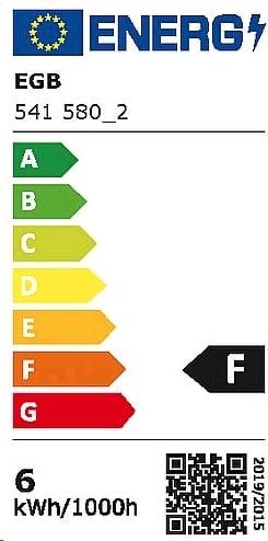 Energie-Label EGB Filament Tropfenl. Ra>95 matt E27 5,5W 470lm (E27, 470 lm, 1x)