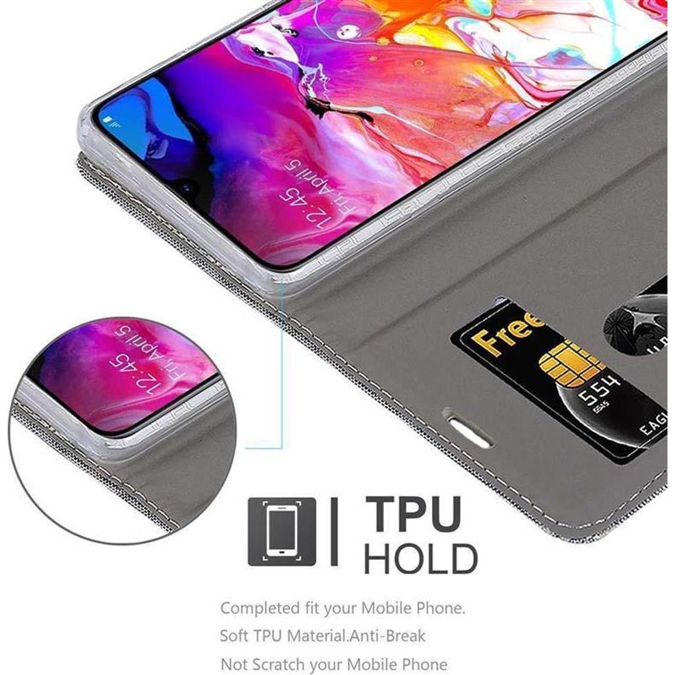 Thumbnail - Cadorabo Jeans Optik (Samsung Galaxy A70), Smartphone Hülle, Braun, Grau