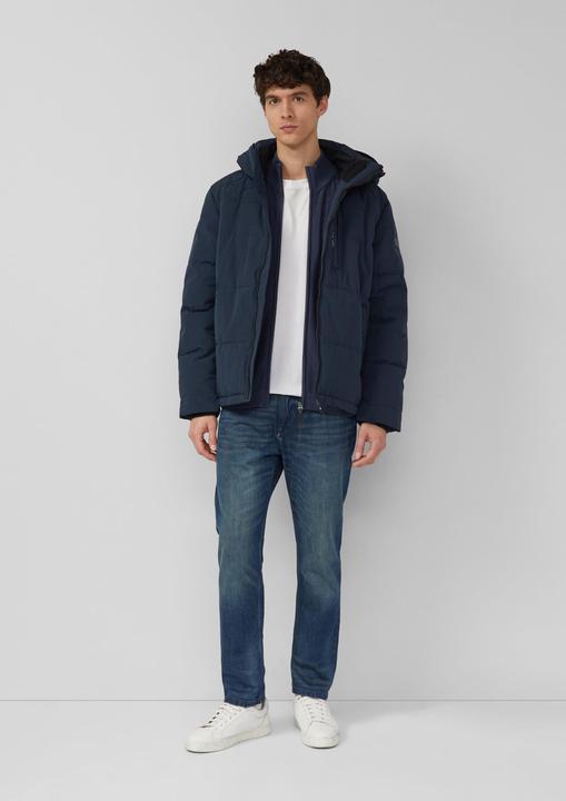 Produktbild s.Oliver Strickjacke Strukturmix-Strickjacke aus Baumwolle mit Stehkragen (M)