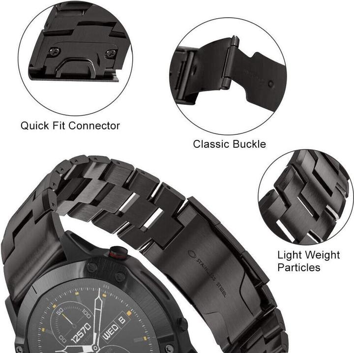 Actual product image Strap-it Titanium bracelet (Titanium, 6x, fenix 5X)