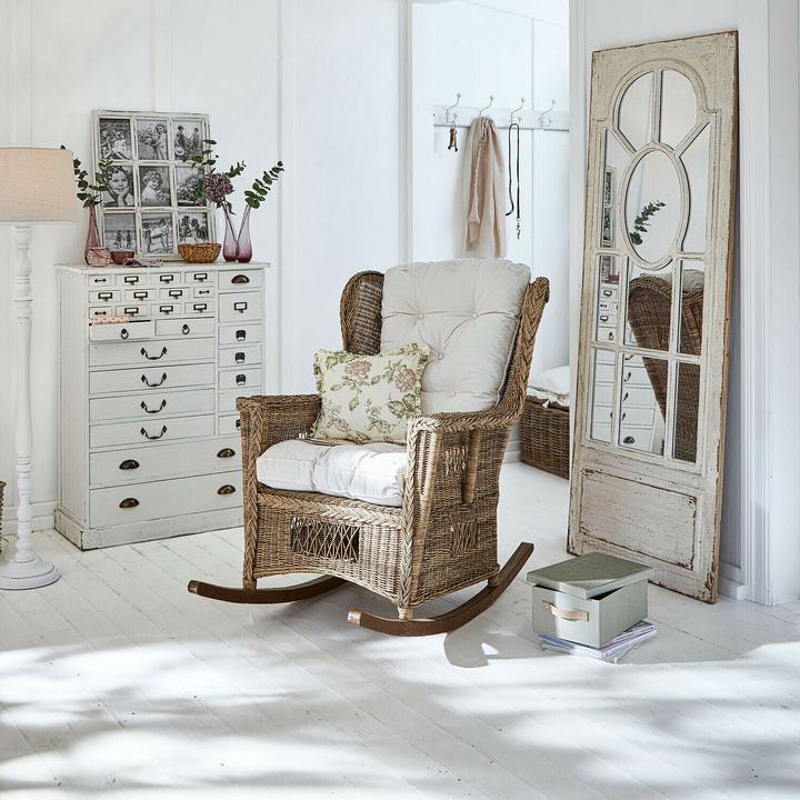 Image du produit Loberon Fauteuil à bascule Jeveren marron/blanc