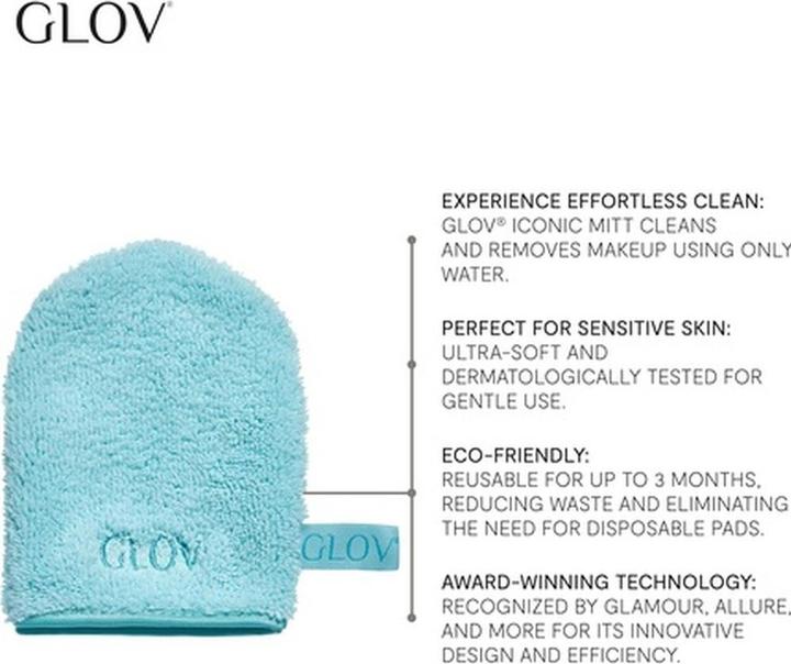 Image du produit Glov Gant démaquillant On-The-Go Lagoon (Lingettes nettoyantes pour le visage)