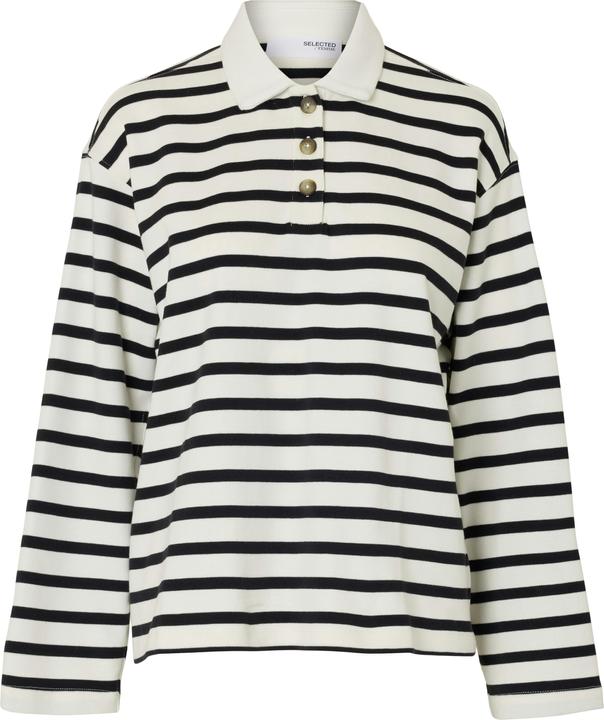 Image du produit Selected Streifen Langarm-Poloshirt (XS)