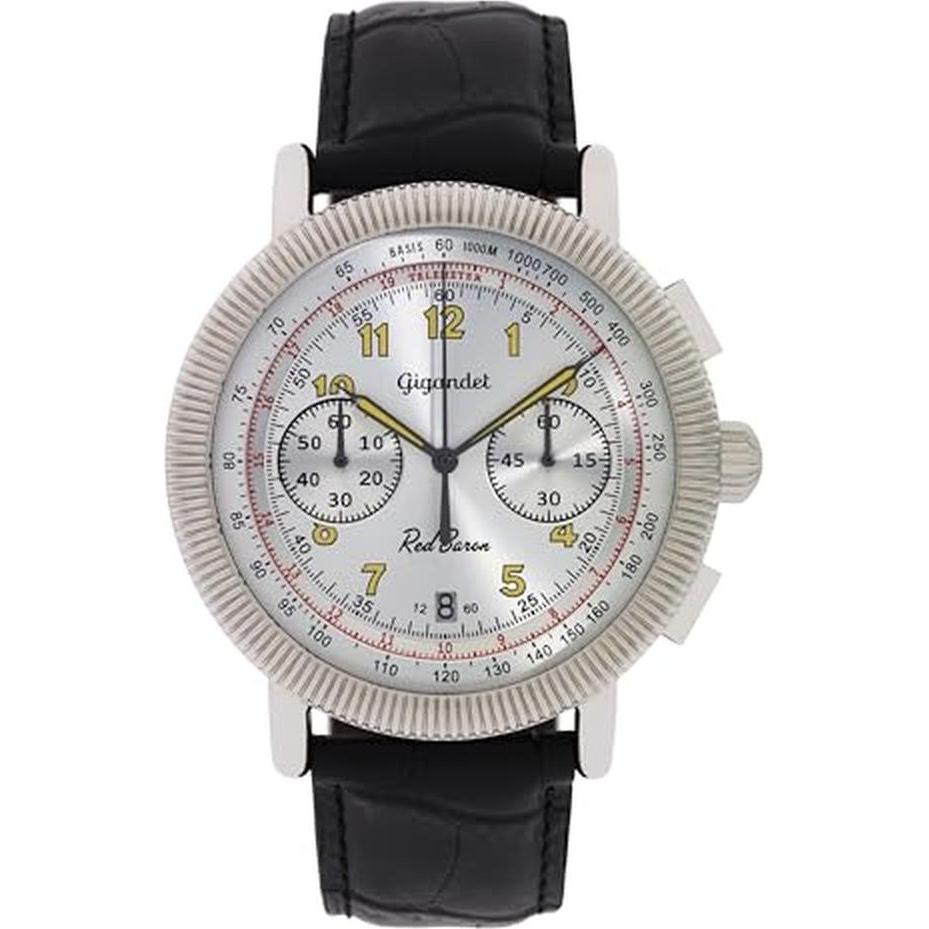 Gigandet, Orologio da polso, Pilotenchronograph mit Tachymeterskala, 100 m wasserdicht, japanisches Quarzwerk