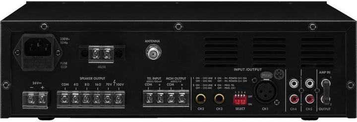 Actual product image Monacor ELA mono class D mixer amplifier 120 W, MP3, USB/SD, FM, DAB+, BT (Tube amplifier)