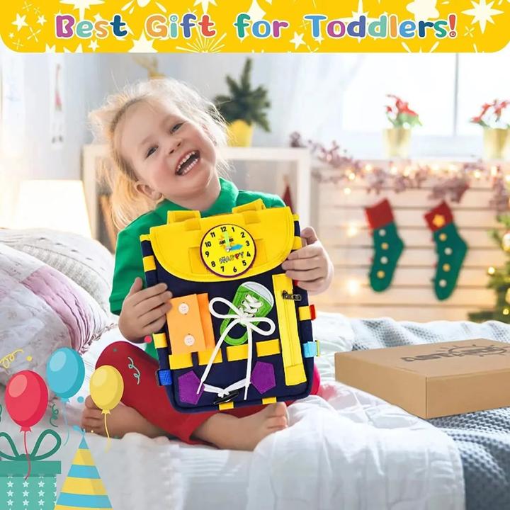 Actual product image Activity Board Busy Board Bag mit Schnallen Learning Develop Fine Motor Skills und Basic Life Skills