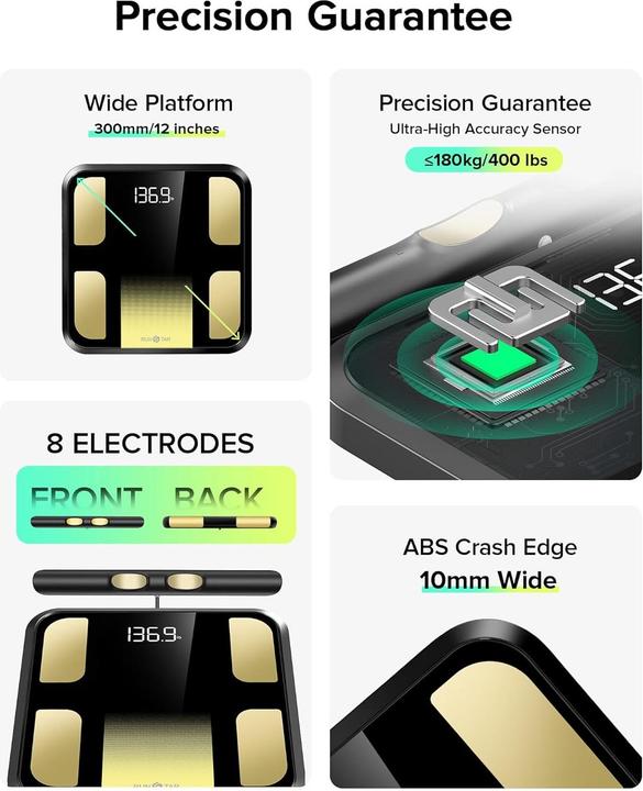 Actual product image Runstar Digital Body Composition Scale with Electrodes and App Analysis (180 kg)