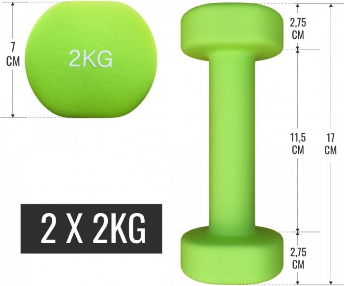 Image du produit Gorilla Sports Coffret d'haltères (2 x 1 kg, 2 x 2 kg, 2 x 3 kg)