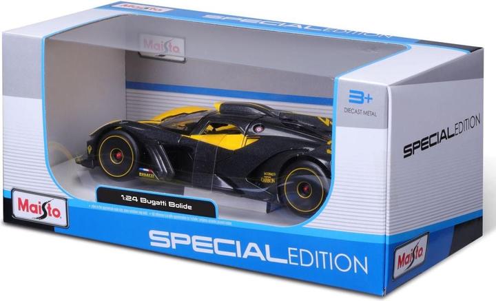 Actual product image Maisto Bugatti Bolide, yellow 1:24 scale model car