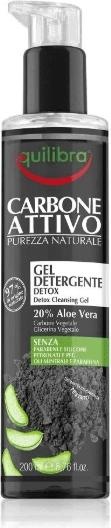 Equilibra EQUILIBRA Carbo Detox Cleansing Gel oczyszczający żel do mycia twarzy z aktywnym węglem Aloe Vera 20 (Gel, 200 ml)