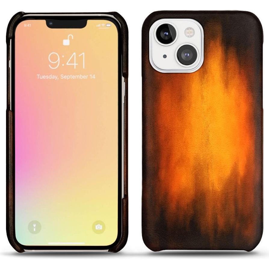 Noreve Lederschutzhülle (Apple iPhone 13 mini), Smartphone Hülle, Violett