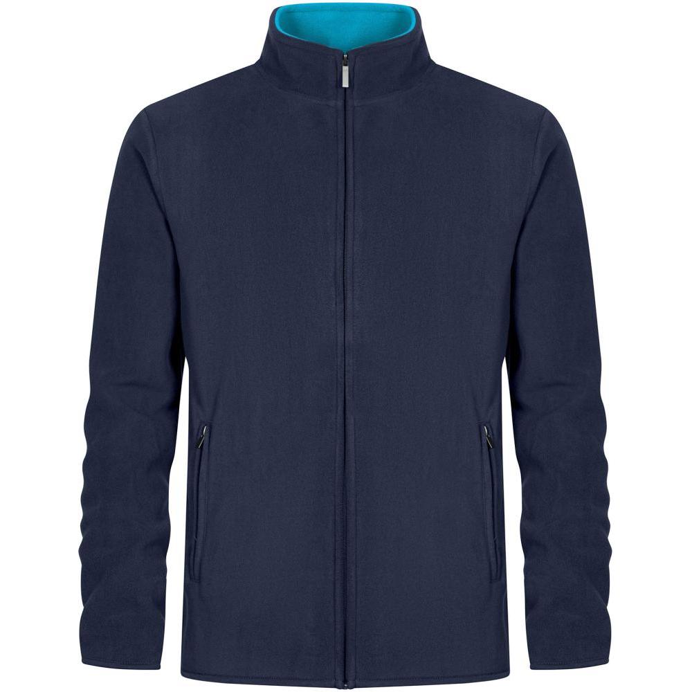 Magni, Herren, Jacke, Fleecejacke, navy-aqua, Gr.L (L), Blau, L
