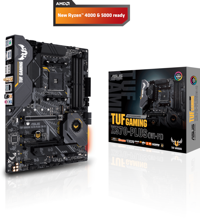 Produktbild ASUS TUF Gaming X570-Plus (WI-FI) (AM4, AMD X570, ATX)