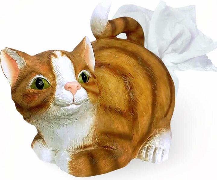 Image du produit Mikamax Cat Tissue Holder - Porte-papier pour chats - Boîte à mouchoirs - 30 x 23 x 23 cm - Cat Lover Gad