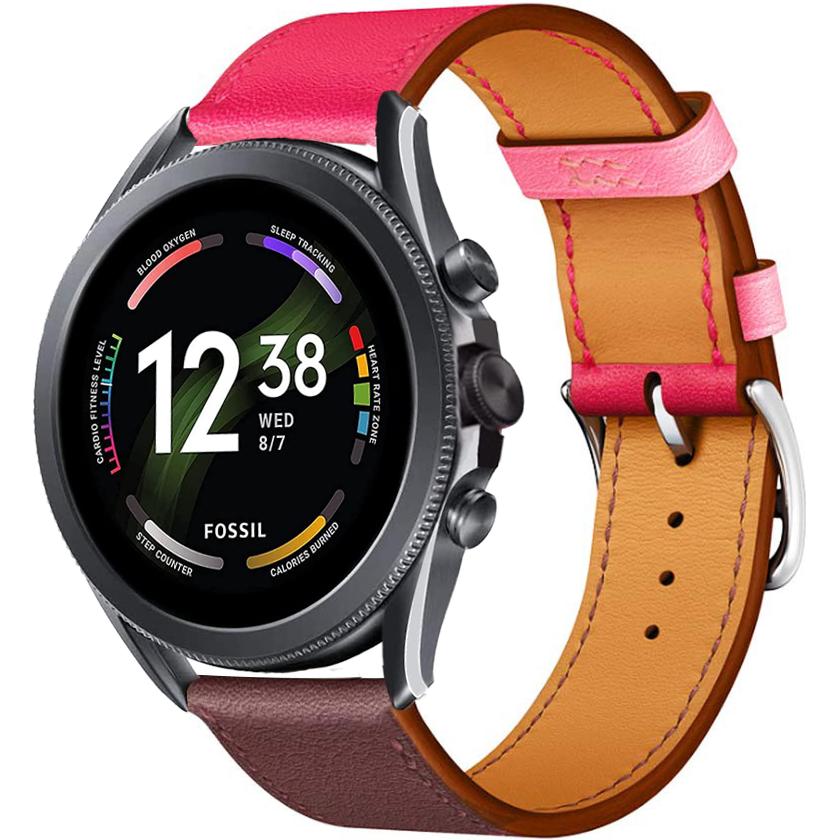 Strap-it Lederarmband (22 mm, Leder), Uhrenarmband, Mehrfarbig