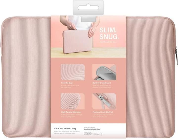 Actual product image Uniq Laptop Sleeve Cyprus Ridge Edition 14" waterproof neoprene pink (14")