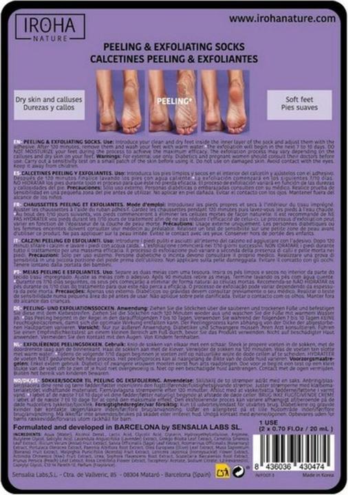 Actual product image Iroha Nature Nature - Exfoliating Foot Mask Socks Lavender (Foot mask, 20 ml)