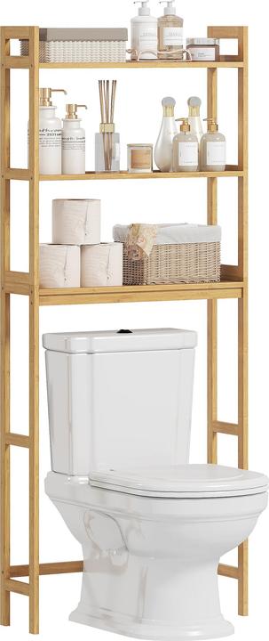 Actual product image Kleankin Bathroom shelf with 3 levels (68 x 20 x 165 cm)
