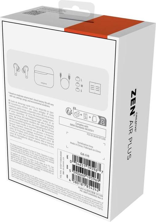 Immagine prodotto Creative Zen Air Plus (ANC, 32 h, Senza fili)