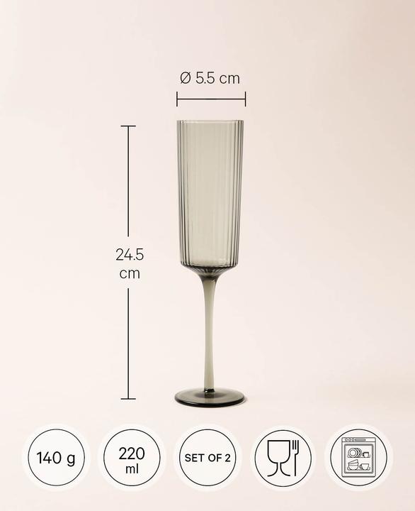 Image du produit Esmée Lot de 2 verres à prosecco Oskar (22 cl, 2 Verres)