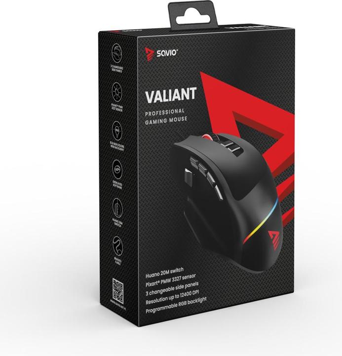 Actual product image Savio Valiant RGB Gaming Mouse (Cable)