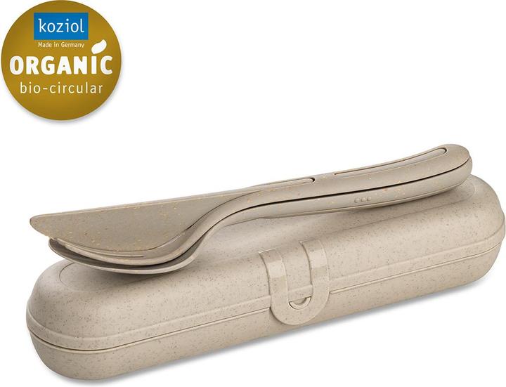 Actual product image Koziol Cutlery set KLIKK READY 7070700 sand (3 Piece, Cutlery set)
