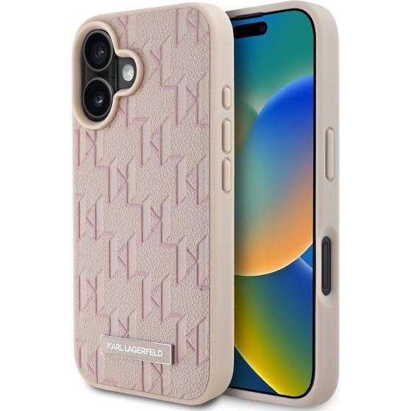 Thumbnail - Karl Lagerfeld KLHMP16SPKHPORPP iPhone 16 6.1" różowy/pink hardcase Hot Stamp Magsafe (Apple iPhone 16), Smartphone Hüll...
