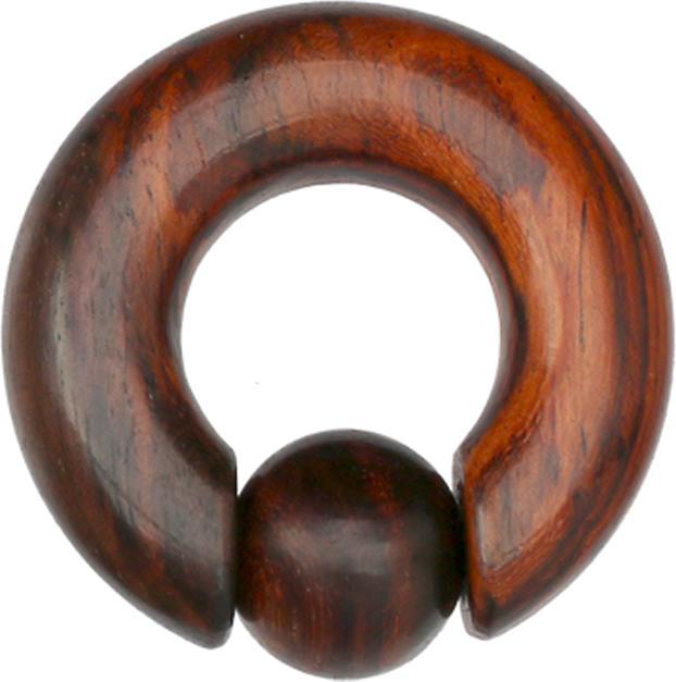 Produktbild Star Piercing Ball Closure Ring aus Narra Holz (ohne Messing, Organisch)