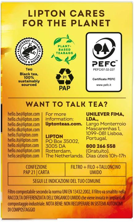 Immagine prodotto Lipton Tè nero con limone (34 g)