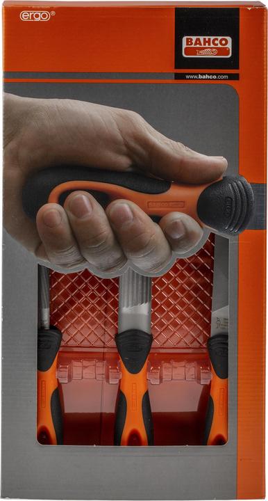 Produktbild Bahco ERGO Feilensatz, Halbschlicht 250 mm - 3-teilig (Hieb 2, 250 mm)