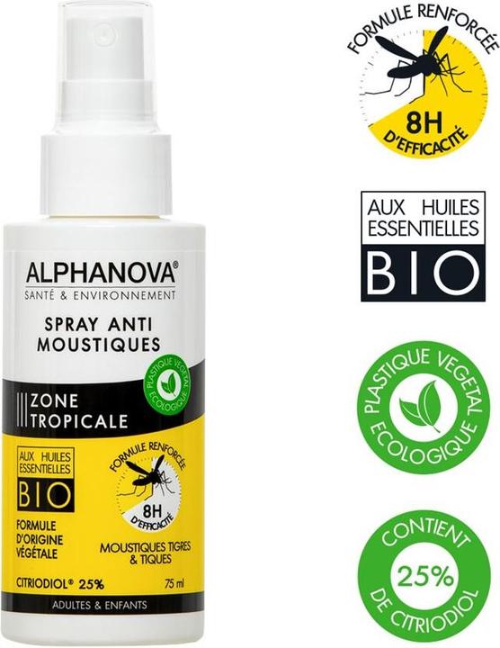 Image du produit Alphanova spray anti-moustiques bio zone tropicale spray (75 ml)
